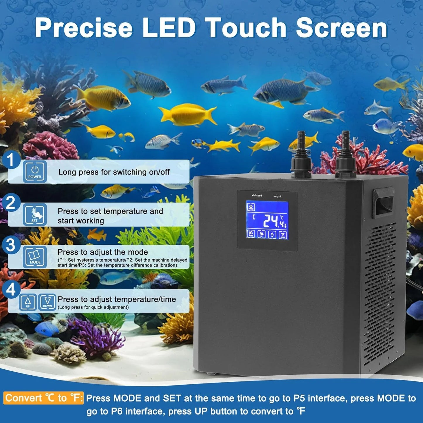 Aquarium Chiller 79 Gal One Third HP Water Cooling System