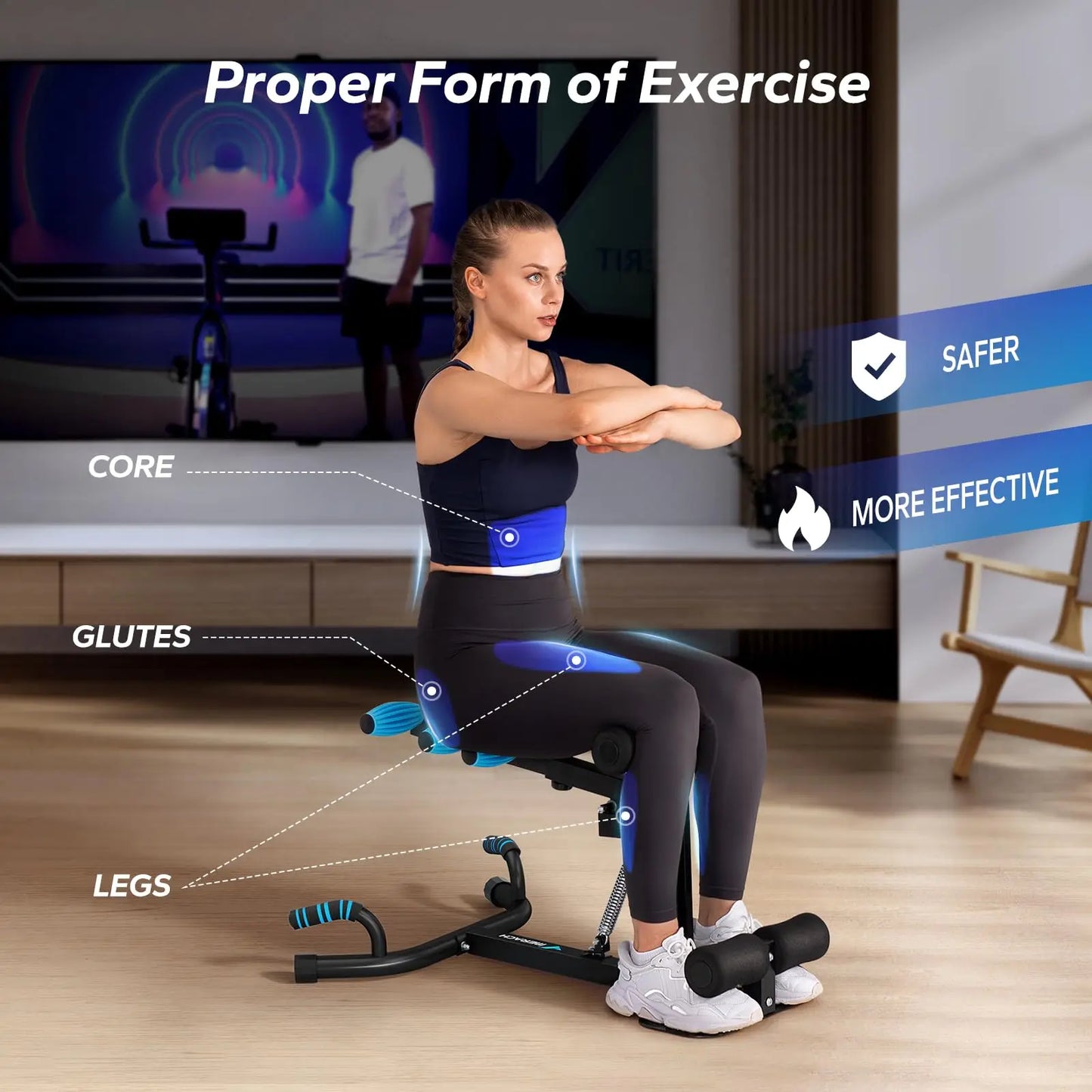 Merach Deep Squat Machine Adjustable Glutes Core Trainer