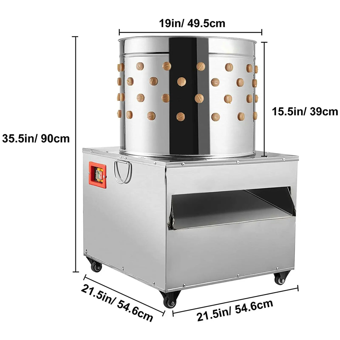 SucceBuy 1500W Electric Chicken Plucker Plucking Machine 20 Inch Heavy Duty Duck Birds Turkey De-Feather Remover Poultry Machine