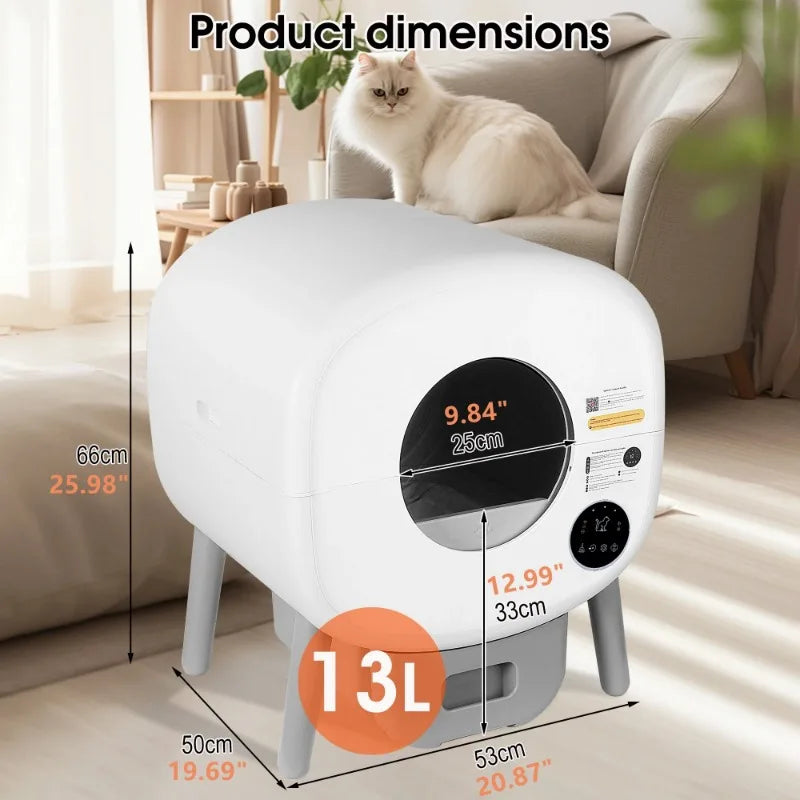 Extra Large Auto Litter Box Self Cleaning For Multiple Cats