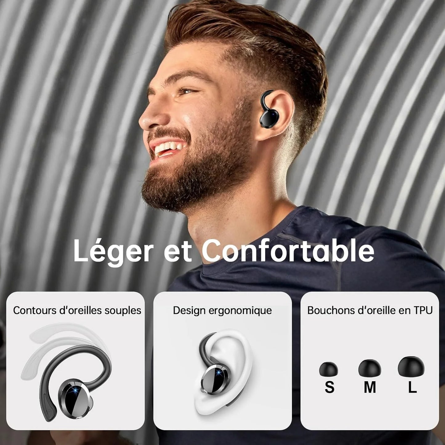 Drsaec Wireless Earbuds Bluetooth 5.3 Noise Cancelling IPX7