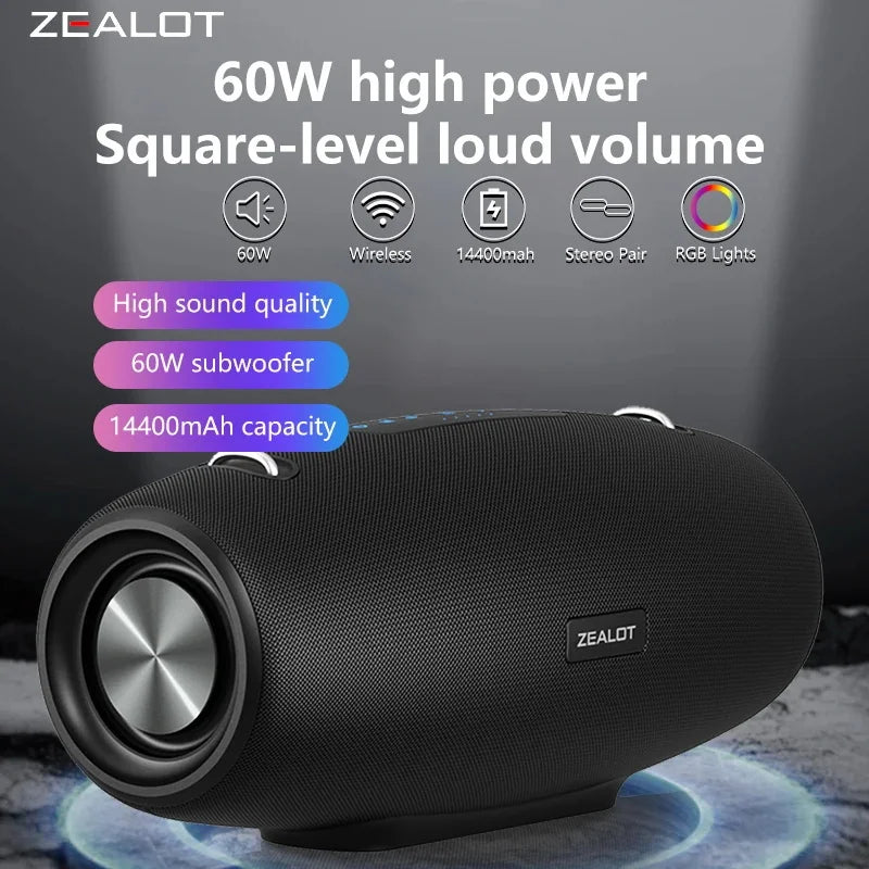 Zealot S67 Wireless Speaker With Shoulder Strap Waterproof