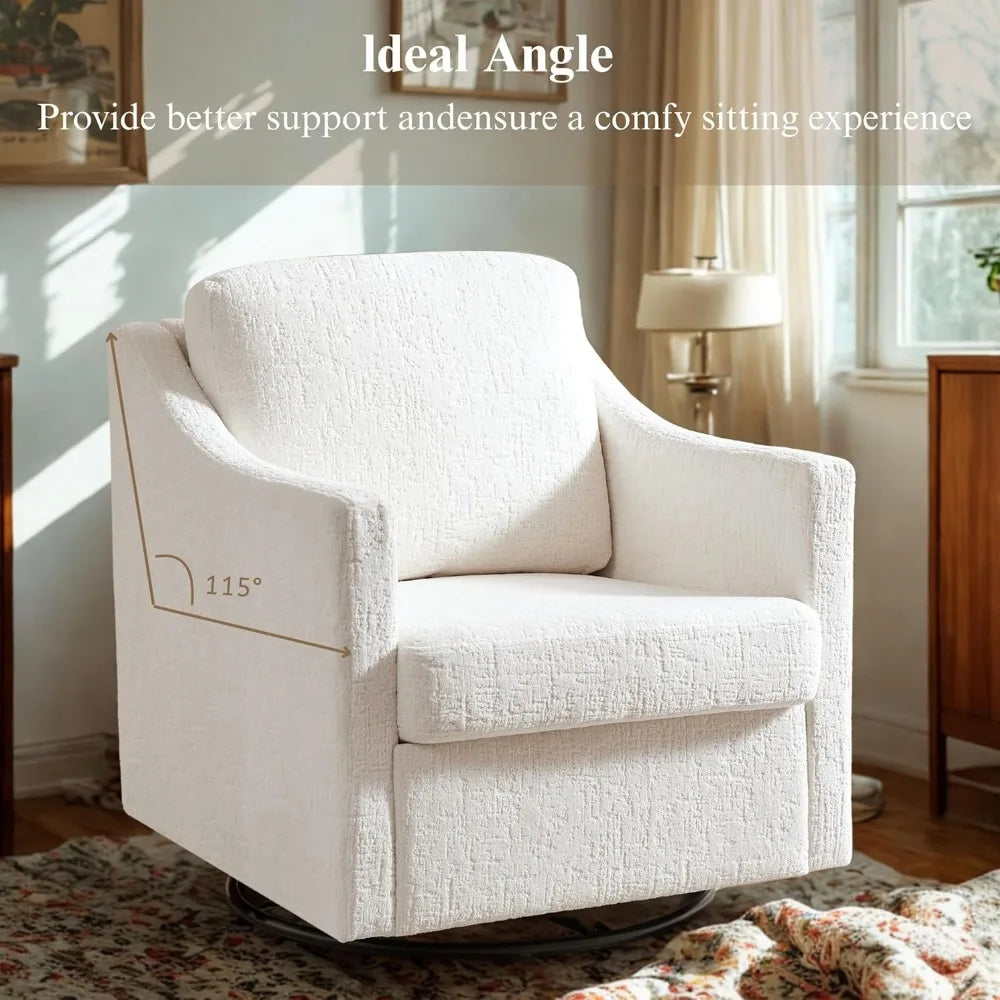 Swivel Accent Chair Sets of 2, 360° Rotation Swivel Barrel Chair for Living Room Comfy Upholstered Armchair for Bedroom, Corner,