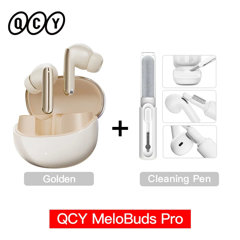 QCY MeloBuds Pro ANC Wireless Earphones 46dB Active Noise Cancellation Earbud Bluetooth 5.3 Hi-Res Audio with LDAC Headphones