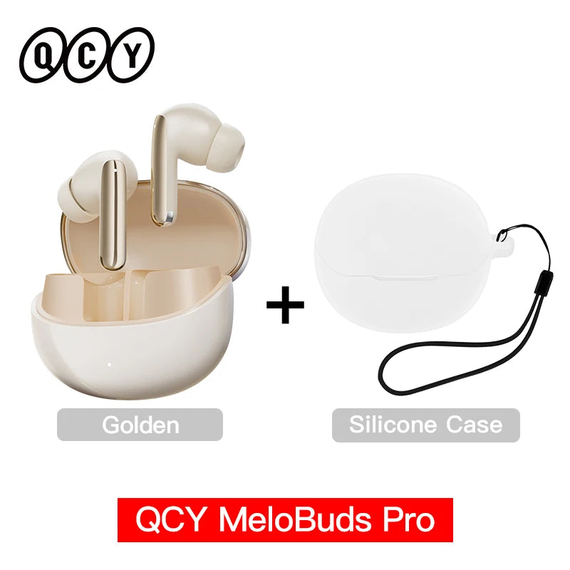 QCY MeloBuds Pro ANC Wireless Earphones 46dB Active Noise Cancellation Earbud Bluetooth 5.3 Hi-Res Audio with LDAC Headphones