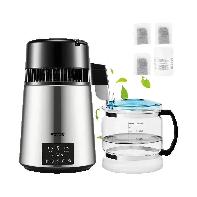 SucceBuy 4L Water Distiller Purifier Dual Temp Display