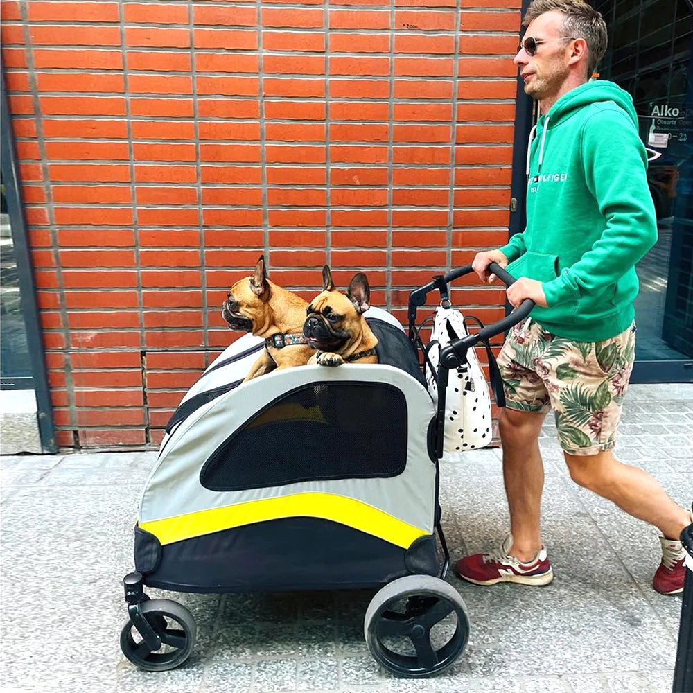Premium Dog Stroller Pram 4 Wheel Foldable Pet Jogger Wagon
