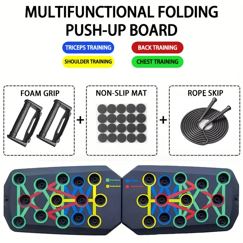 Push Up Board Set Portable Foldable Fitness Equipment Chest