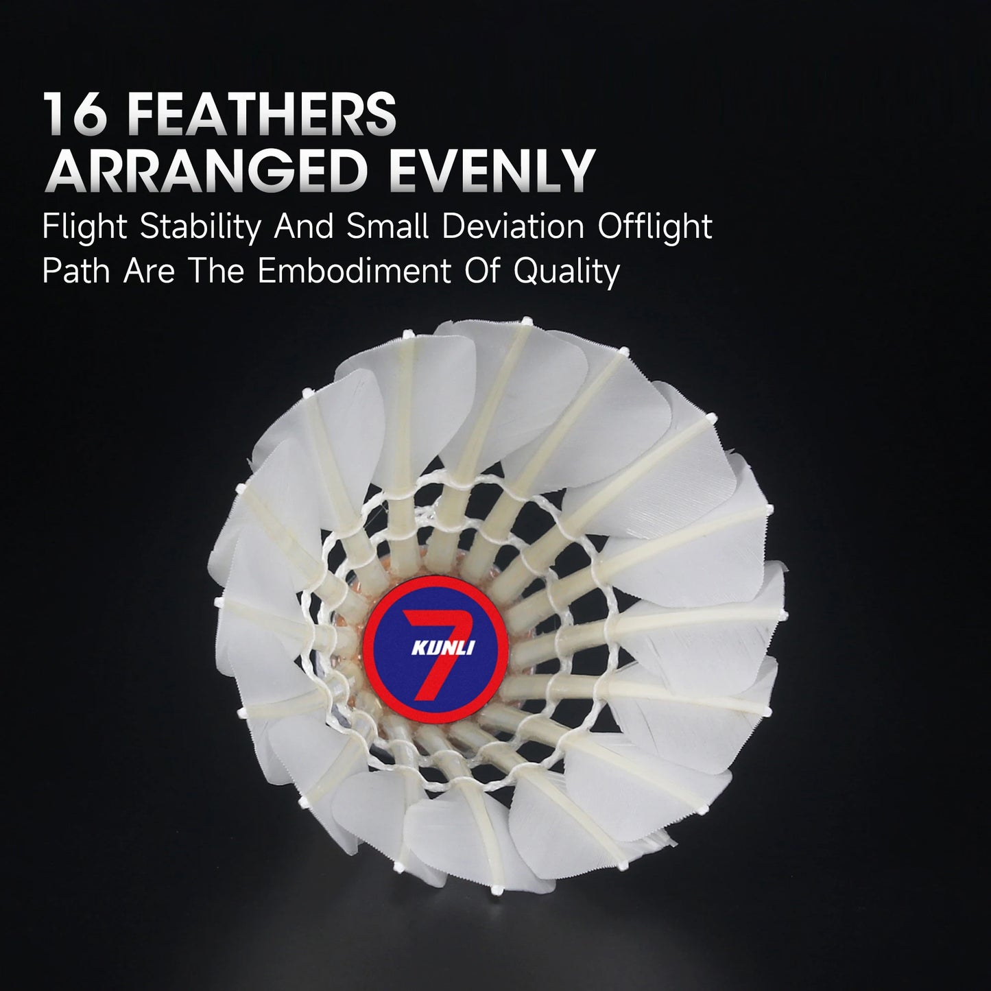 Kunli Badminton Shuttlecocks Duck Feather Durable Stability