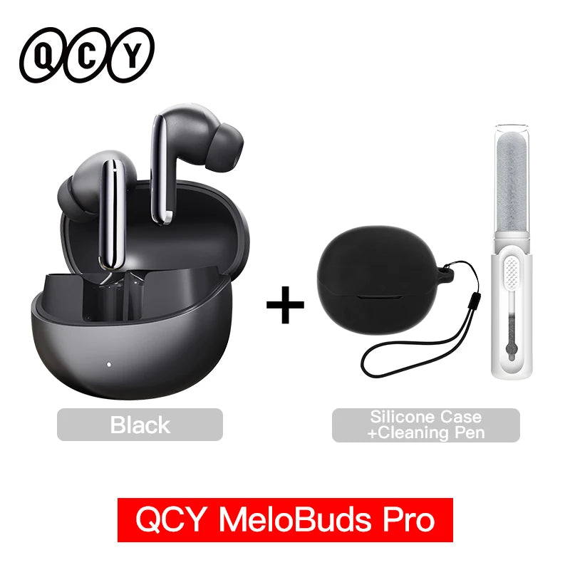 QCY MeloBuds Pro ANC Wireless Earphones 46dB Active Noise Cancellation Earbud Bluetooth 5.3 Hi-Res Audio with LDAC Headphones
