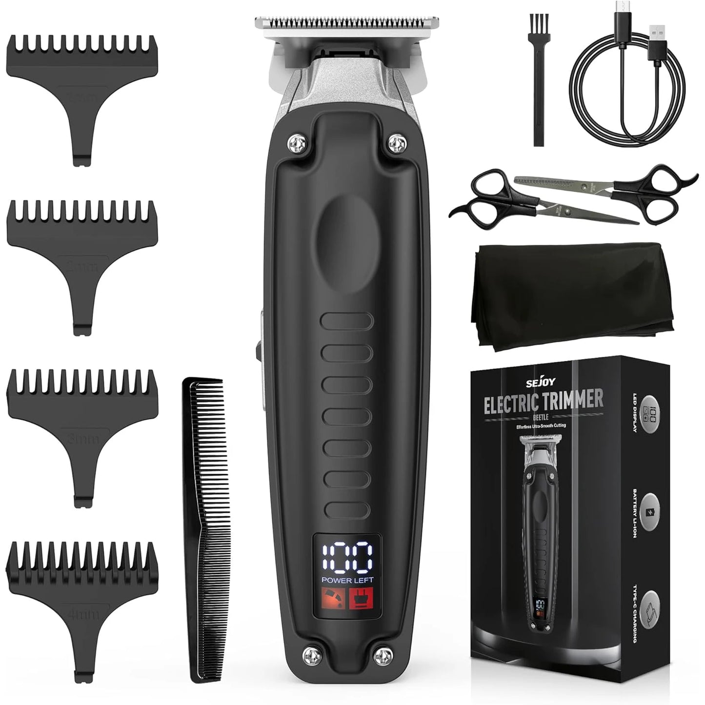Sejoy Cordless Hair Clippers For Men LED Display Blades