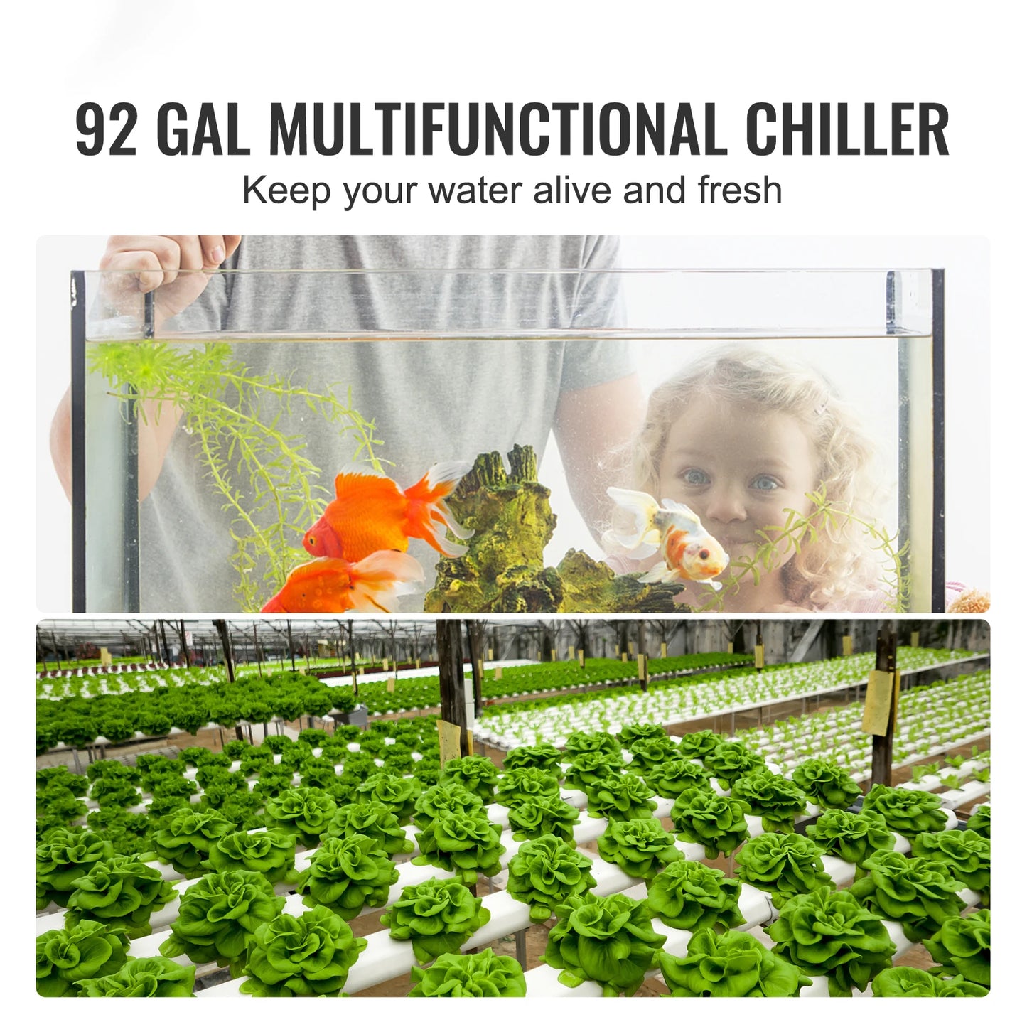 VEVOR Aquarium Chiller for Fresh Water Fish Tank Ultra Quiet