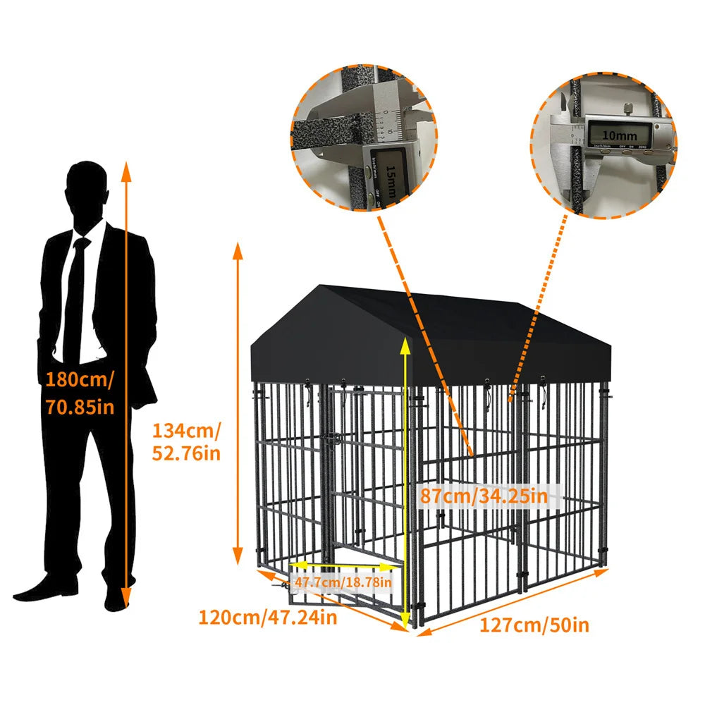 Heavy Duty Large Dog Kennel Welded Metal Playpen Enclosure