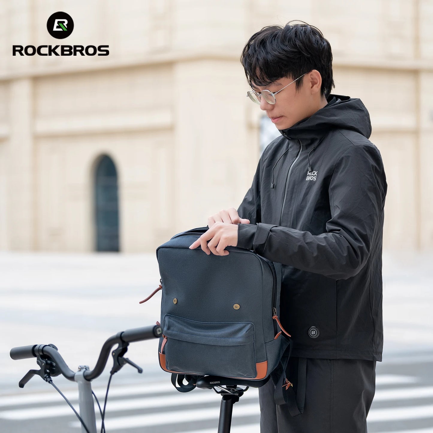 ROCKBROS Backpack Portable Wear-resistant Bags For Brompton Folding Bike Bags Outdoor Multifunctional Camping Cycling Bag