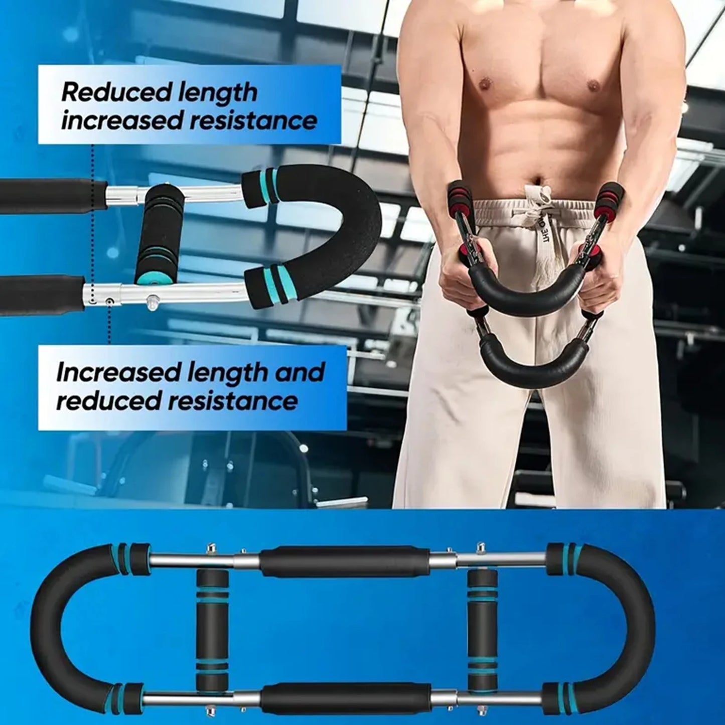 U Shape Hand Gripper Strength Trainer Power Twister Bar