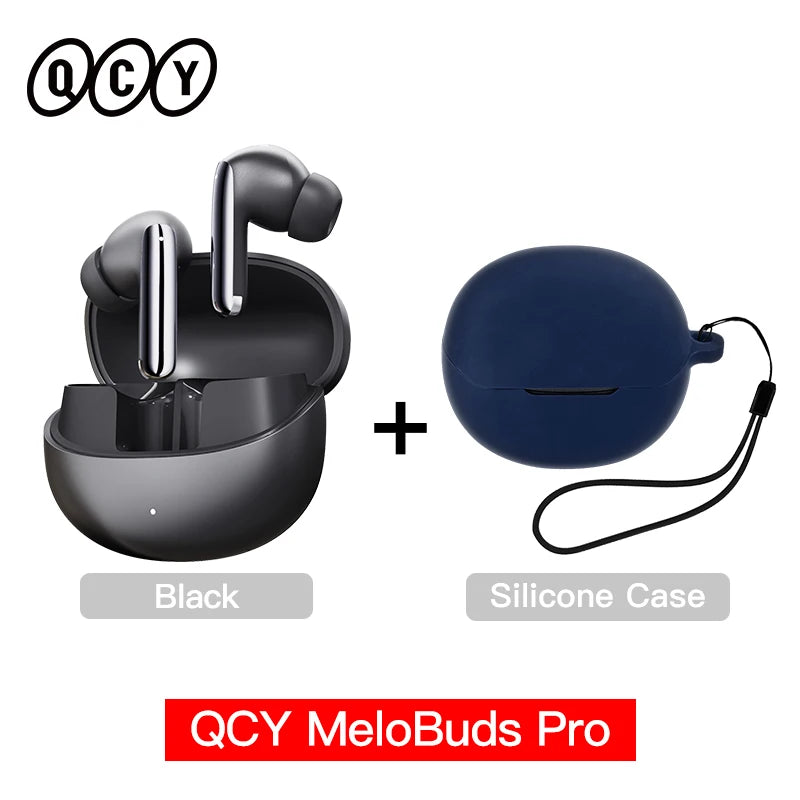 QCY MeloBuds Pro ANC Wireless Earphones 46dB Active Noise Cancellation Earbud Bluetooth 5.3 Hi-Res Audio with LDAC Headphones