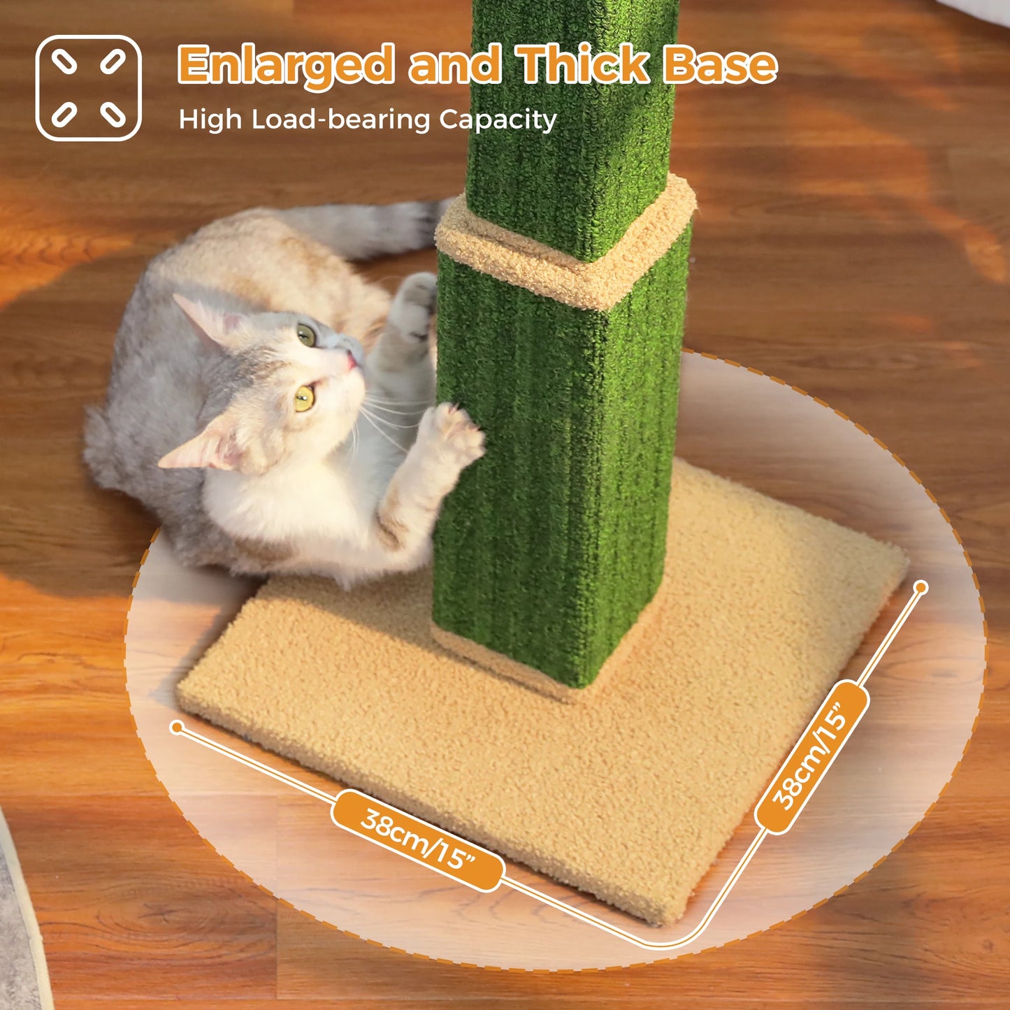 Large Cat Scratching Post For Indoor Cats With Dangling Ball