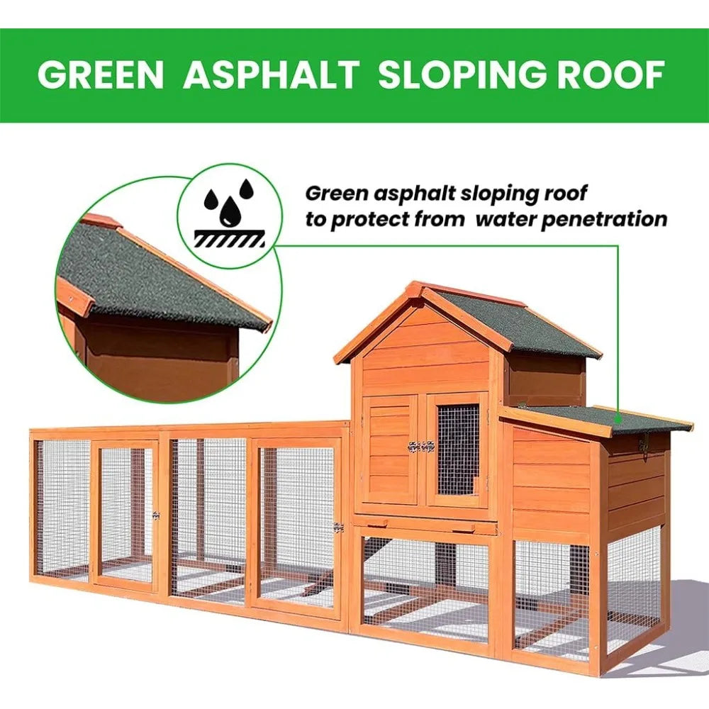 Large 122 Inch Wooden Chicken Coop For Indoor Outdoor Use