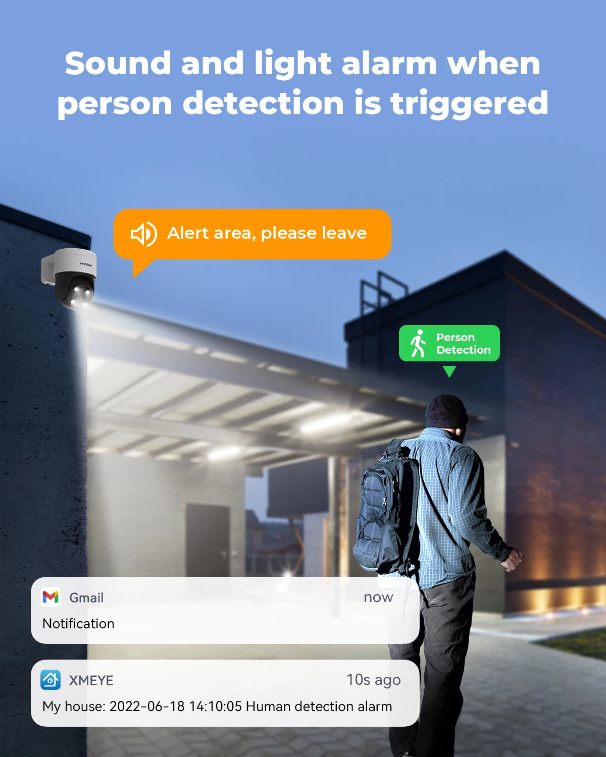 H.view 8Ch 4K 5MP 8MP Cctv Security Camera System Ptz Home Video Surveillance Kit Outdoor Ip Camera Humanoid Detection