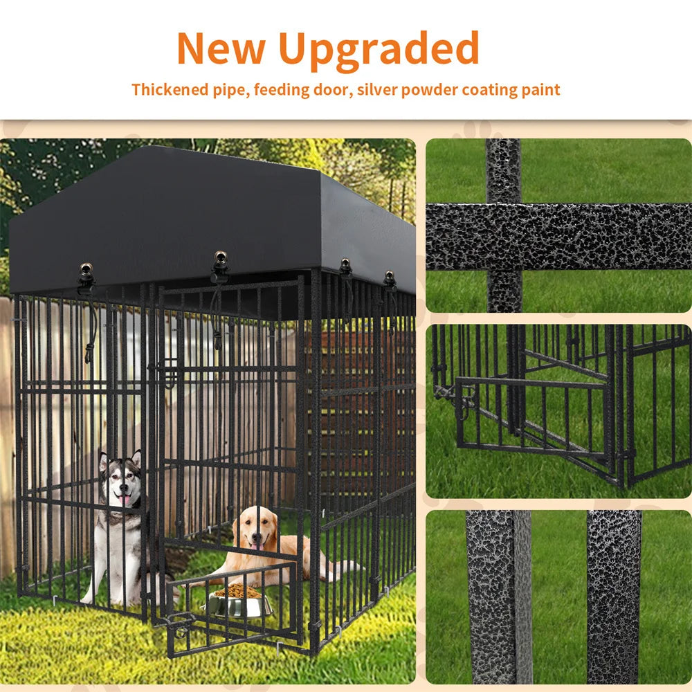 Heavy Duty Large Dog Kennel Welded Metal Playpen Enclosure
