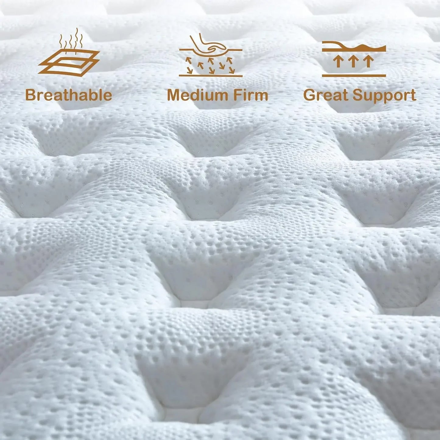 King Size Mattress 12 Inch Innerspring Hybrid Mattress in a Box with Gel Memory Foam Individually Wrapped Encased Coil Pocket Sp