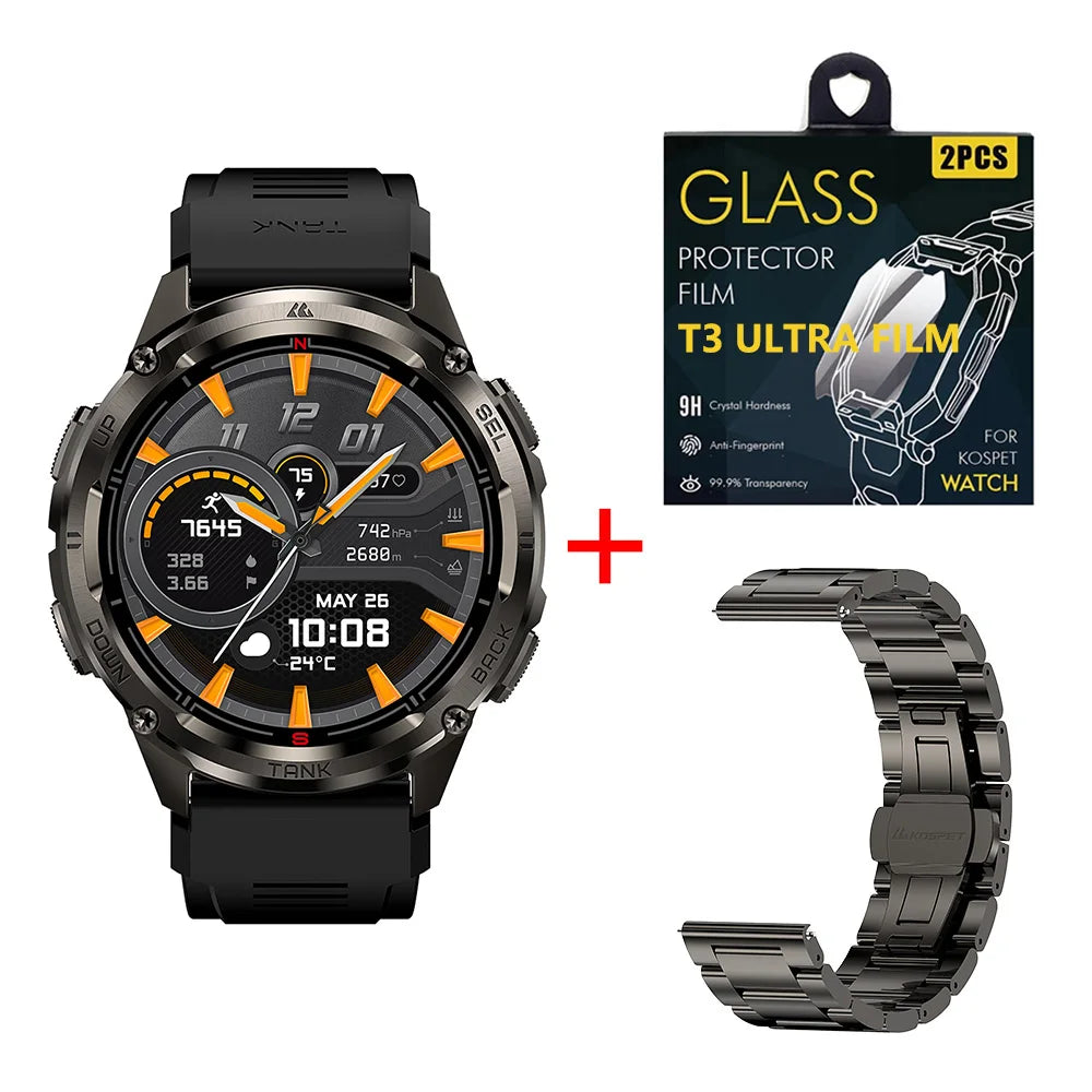 KOSPET Tank T3 Ultra 2 GPS Smart Watch Men With Altimeter