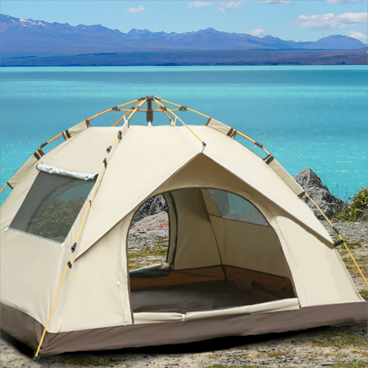 Automatic Quick Opening Tent For Outdoor Camping Two Doors