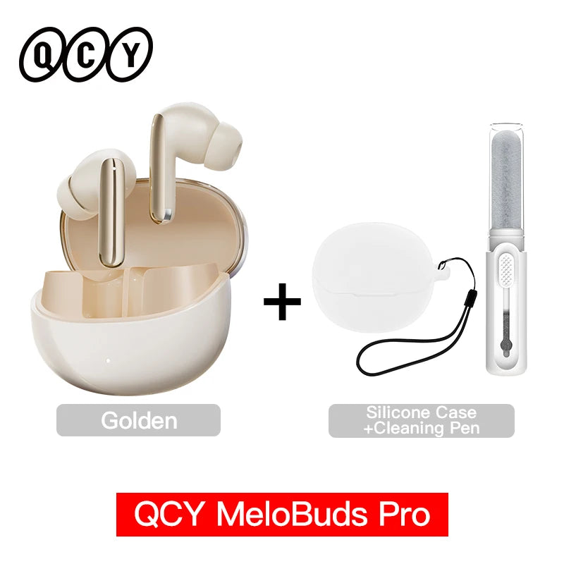 QCY MeloBuds Pro ANC Wireless Earphones 46dB Active Noise Cancellation Earbud Bluetooth 5.3 Hi-Res Audio with LDAC Headphones