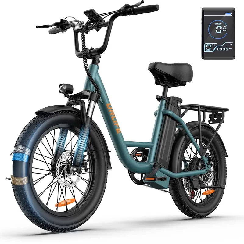 Urlife E20 Ebike 250W 48V 13Ah 20 Inch Fat Tire City