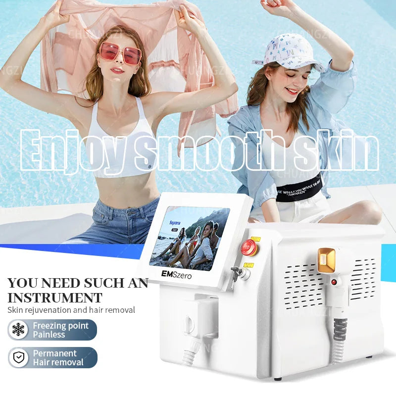 808 Alexandrite Laser Hair Removal Machine 4000W Cooling