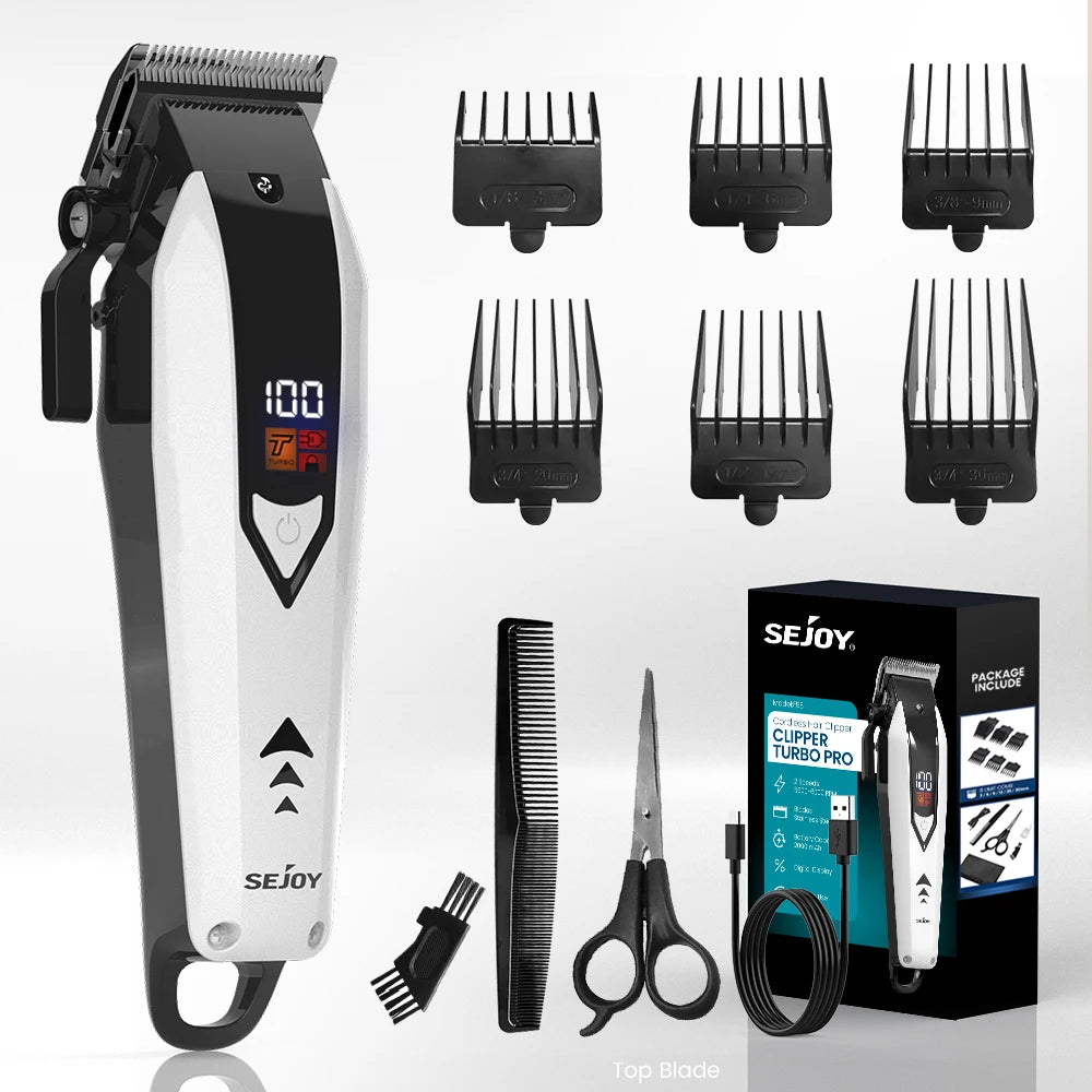 Sejoy Cordless Hair Clippers For Men LED Display Blades