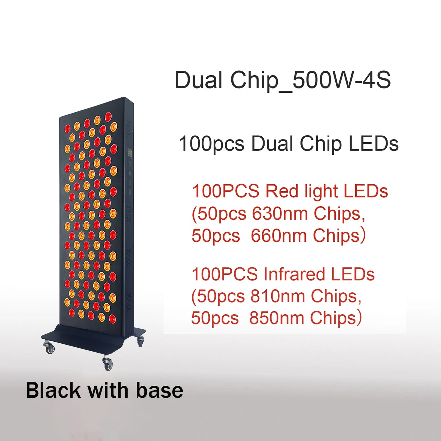 Dual Chip Red Light Therapy Panel 630nm 660nm 810nm 850nm