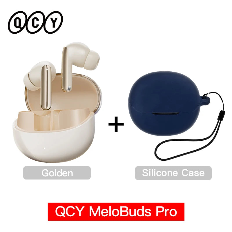 QCY MeloBuds Pro ANC Wireless Earphones 46dB Active Noise Cancellation Earbud Bluetooth 5.3 Hi-Res Audio with LDAC Headphones