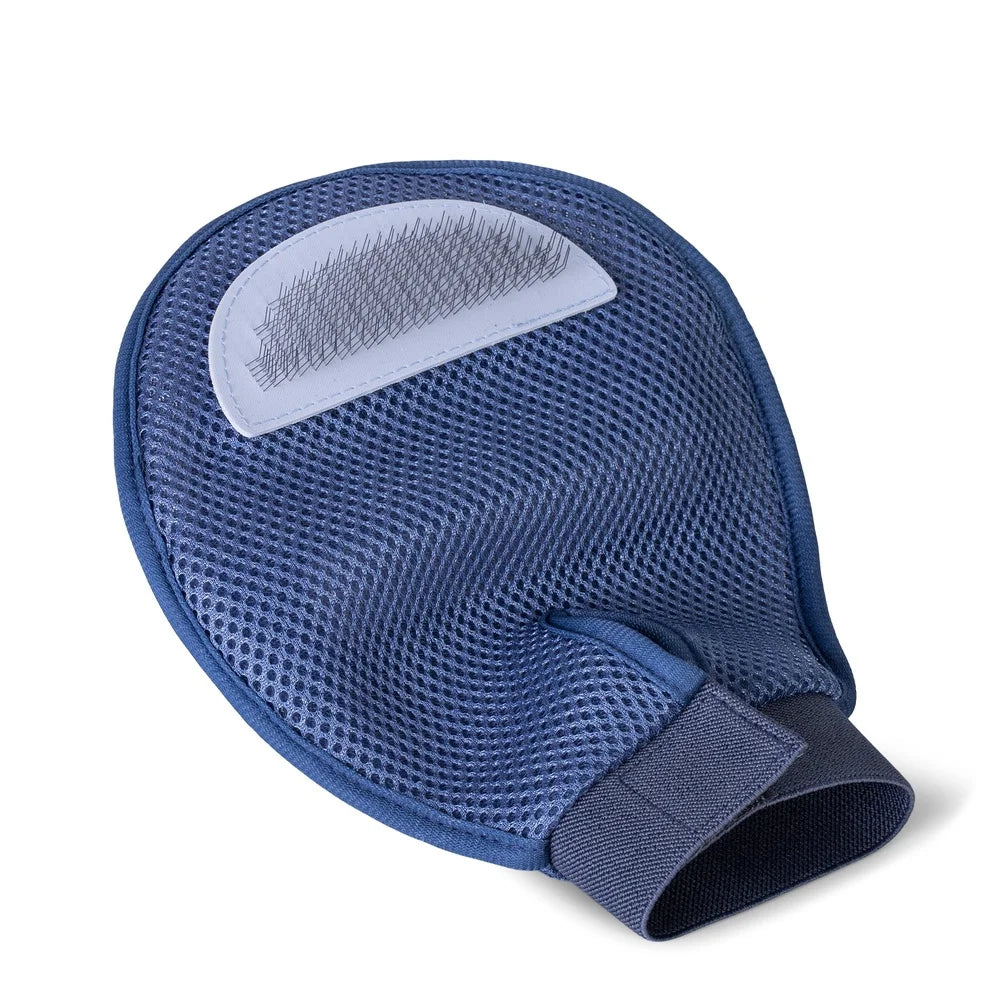 Dual Function Dog Grooming Glove Detangling Massage Tool Slicker Brush One Size Fits All Wet Dry Use Textured Design