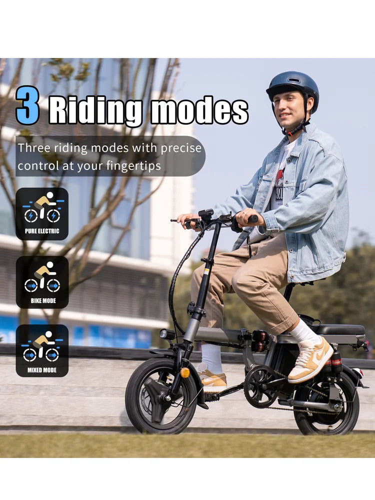 Electric Bike For Adults 48V 15Ah Removable Battery 20MPH