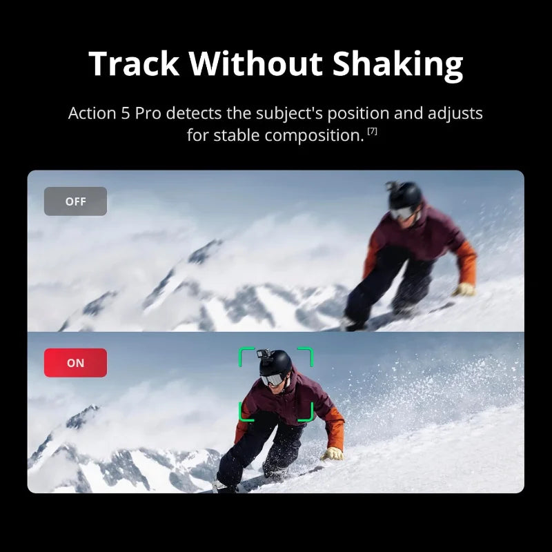 Osmo Action 5 Pro Standard Combo, Waterproof Action Camera with 1/1.3" Sensor, 4K/120fps Video, Subject Tracking