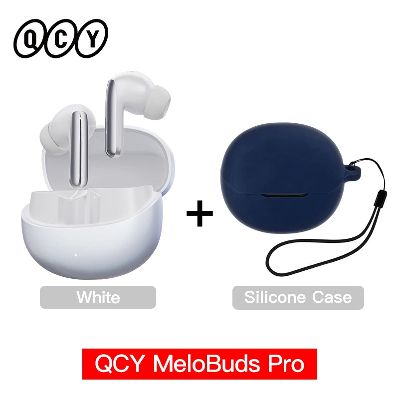 QCY MeloBuds Pro ANC Wireless Earphones 46dB Active Noise Cancellation Earbud Bluetooth 5.3 Hi-Res Audio with LDAC Headphones