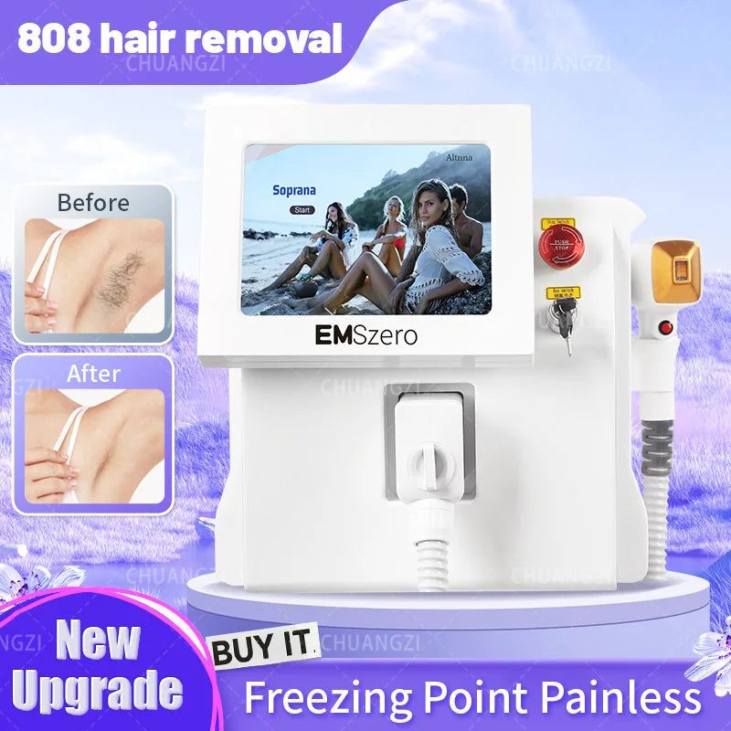 808 Alexandrite Laser Hair Removal Machine 4000W Cooling