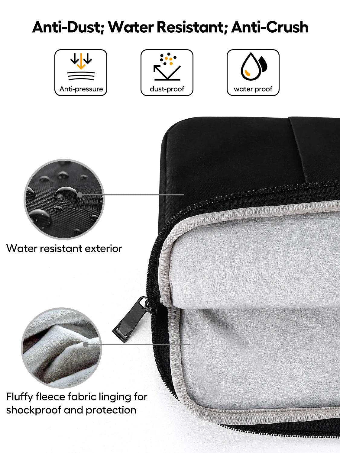 UPERFECT Laptop Sleeve 19.5 inch for Laptop Portable Monitor Notebook Tablet with Large Capacity Case Pocket Zipper and Handle