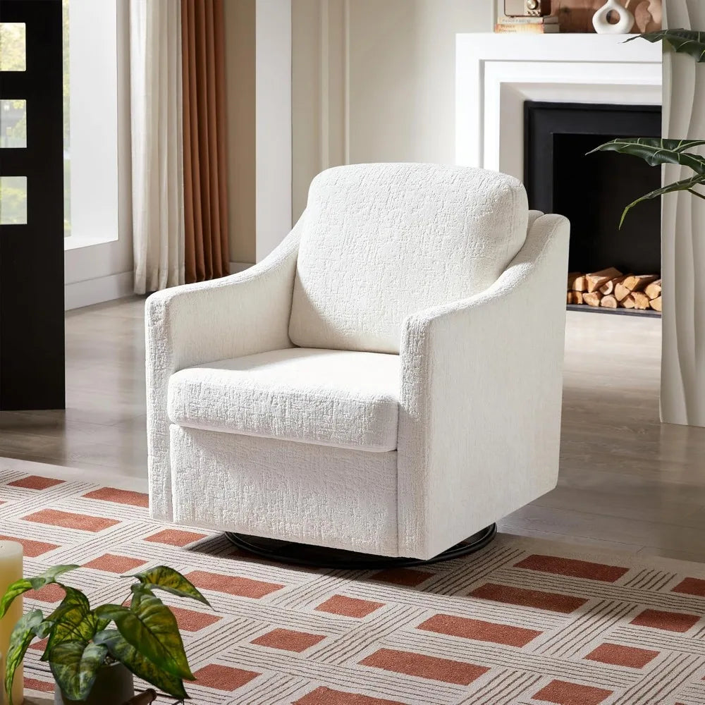Swivel Accent Chair Sets of 2, 360° Rotation Swivel Barrel Chair for Living Room Comfy Upholstered Armchair for Bedroom, Corner,