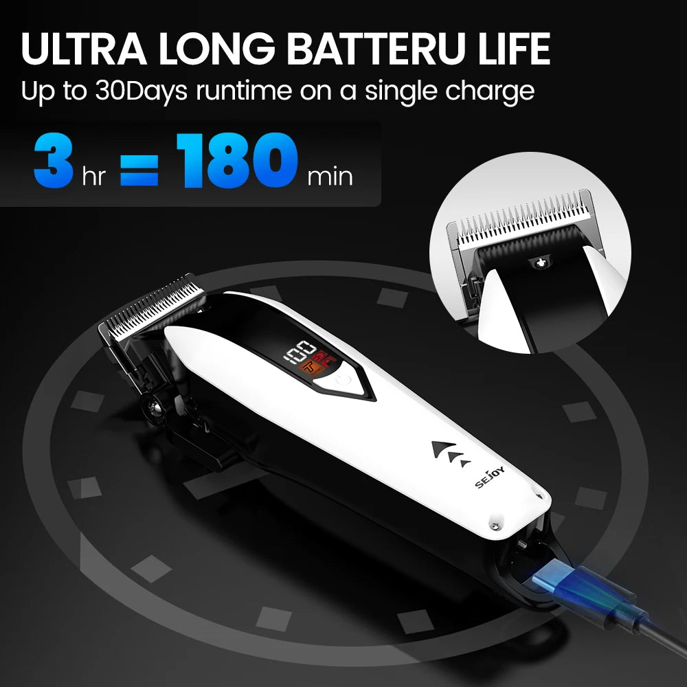 Sejoy Cordless Hair Clippers For Men LED Display Blades
