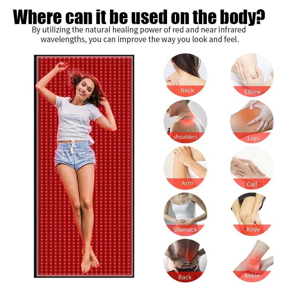Full Body Red Light Mat 71 By 31 Inches Led Pain Relief Pad