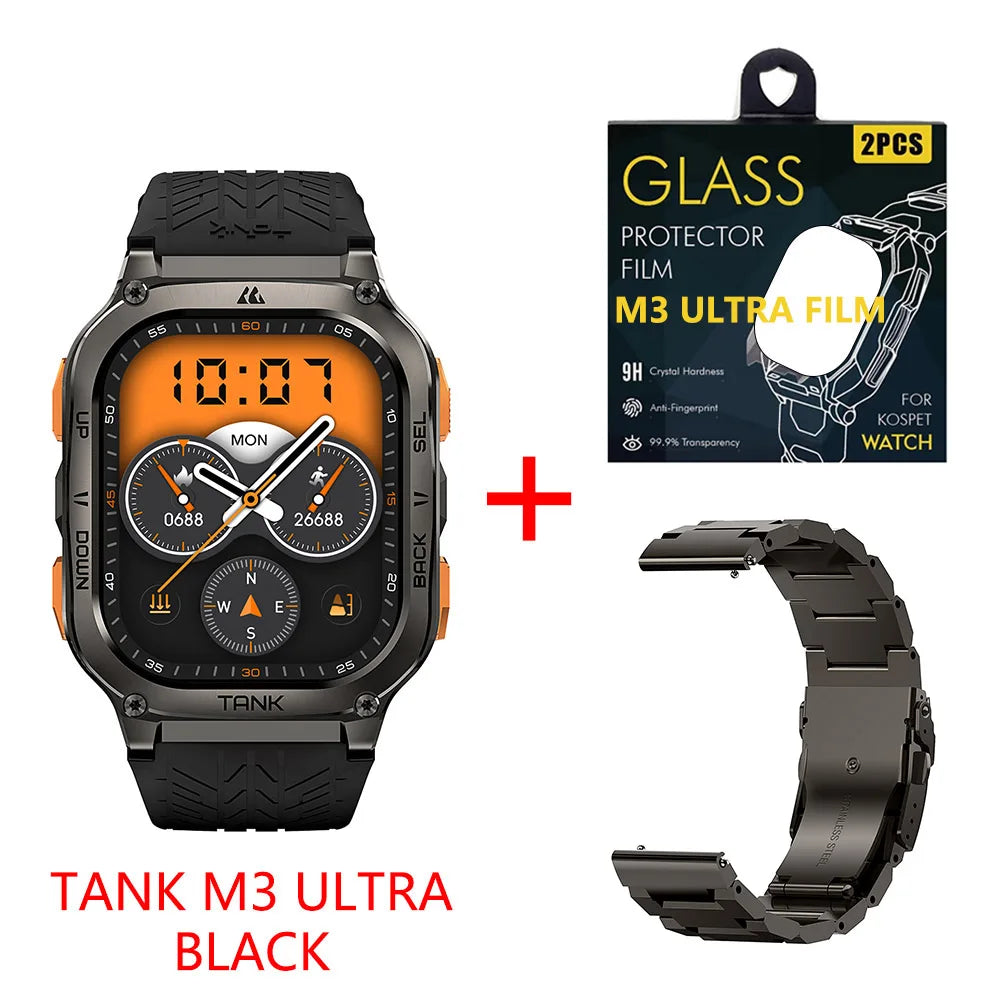 KOSPET Tank M3 Ultra GPS Smartwatch AMOLED AOD Fitness