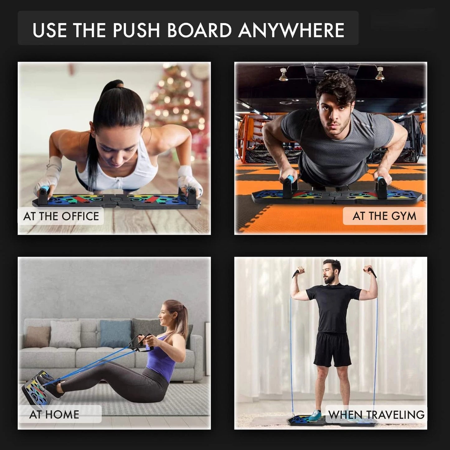 Push Up Board Set Portable Foldable Fitness Equipment Chest
