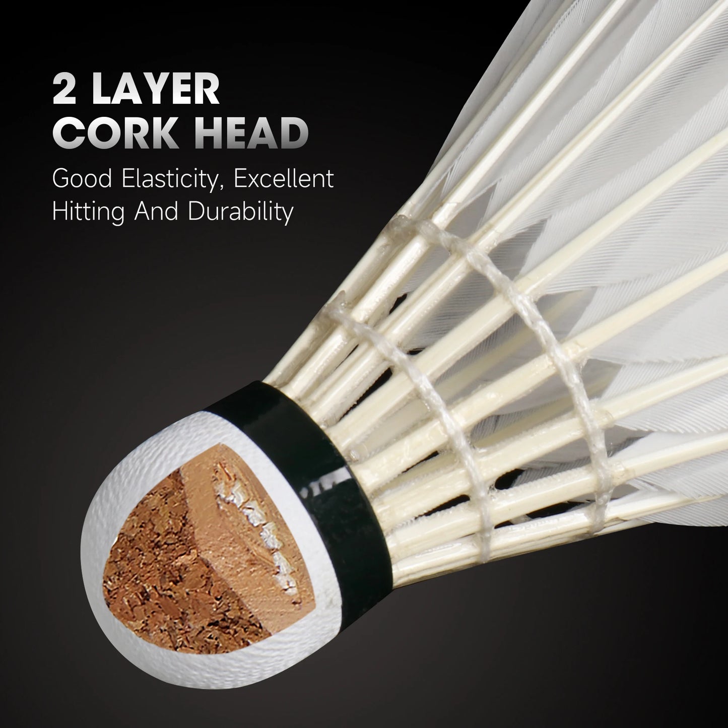 Kunli Badminton Shuttlecocks Duck Feather Durable Stability