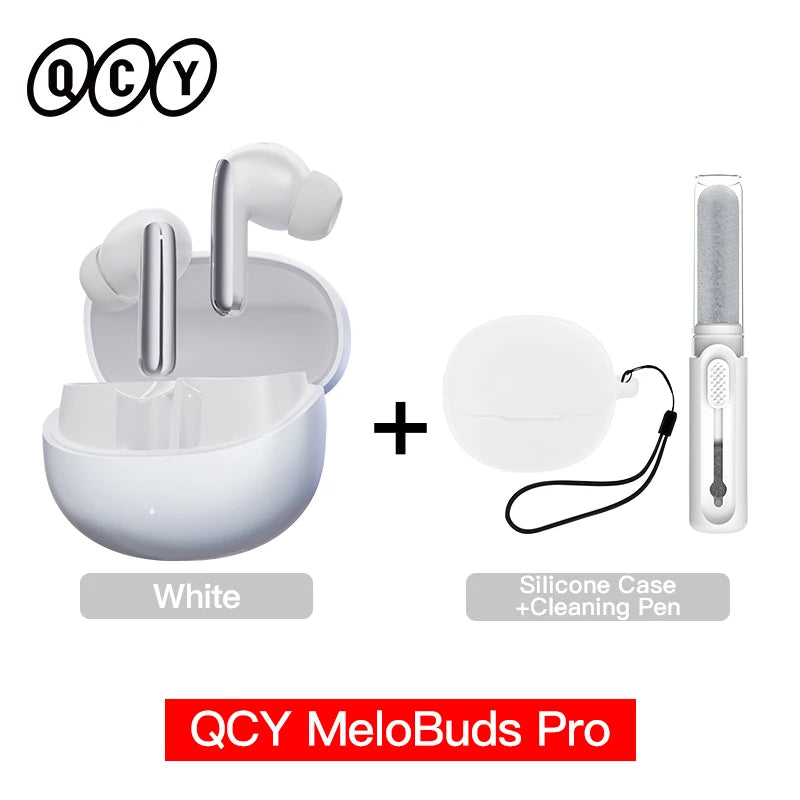 QCY MeloBuds Pro ANC Wireless Earphones 46dB Active Noise Cancellation Earbud Bluetooth 5.3 Hi-Res Audio with LDAC Headphones