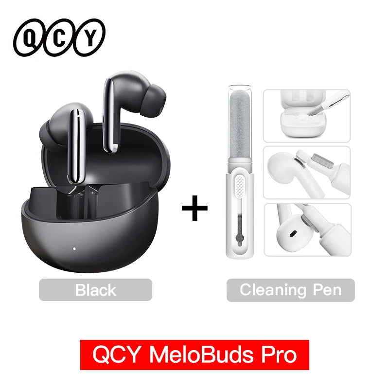 QCY MeloBuds Pro ANC Wireless Earphones 46dB Active Noise Cancellation Earbud Bluetooth 5.3 Hi-Res Audio with LDAC Headphones