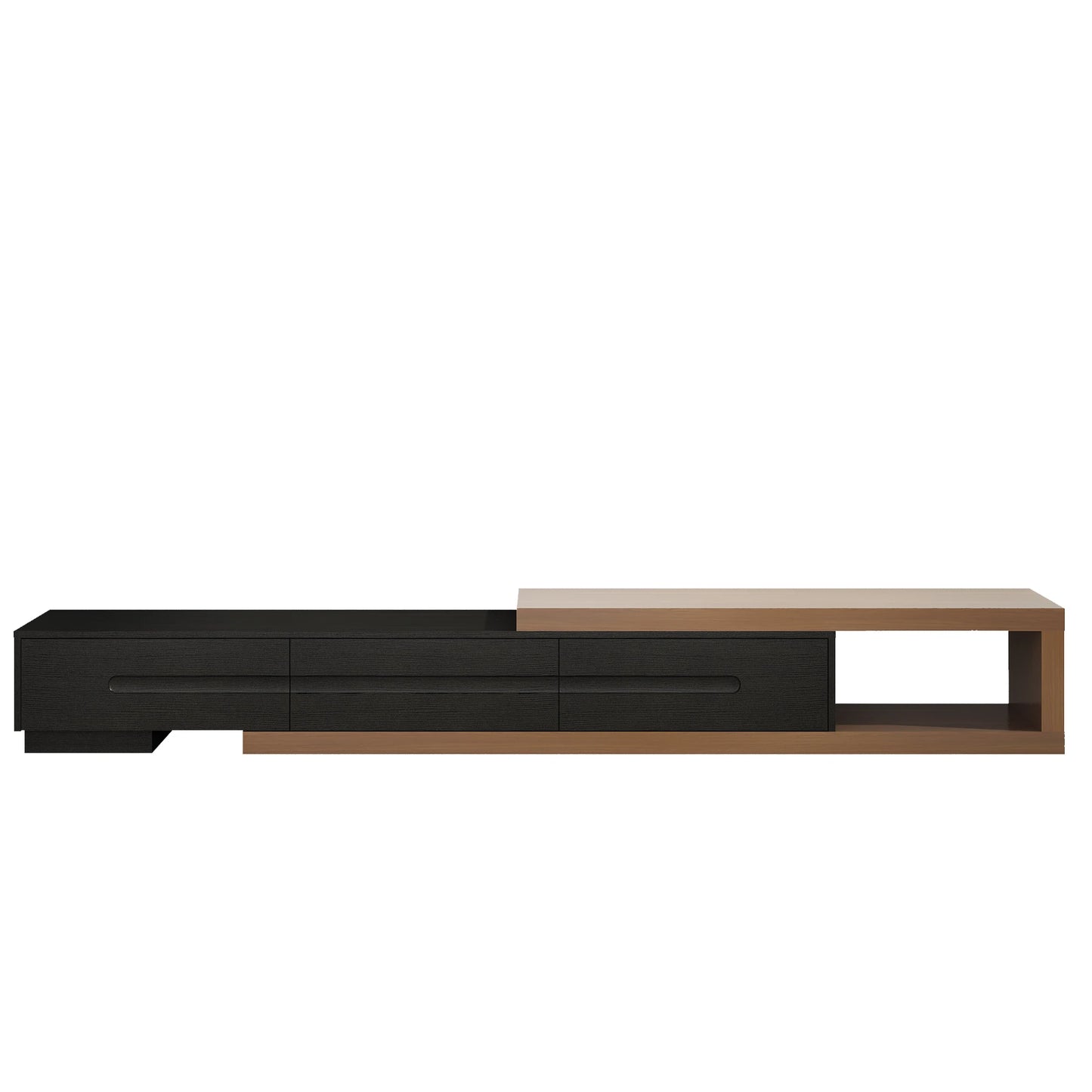 Extendable TV Stand Wood Media Console Up To 120 Inch TV