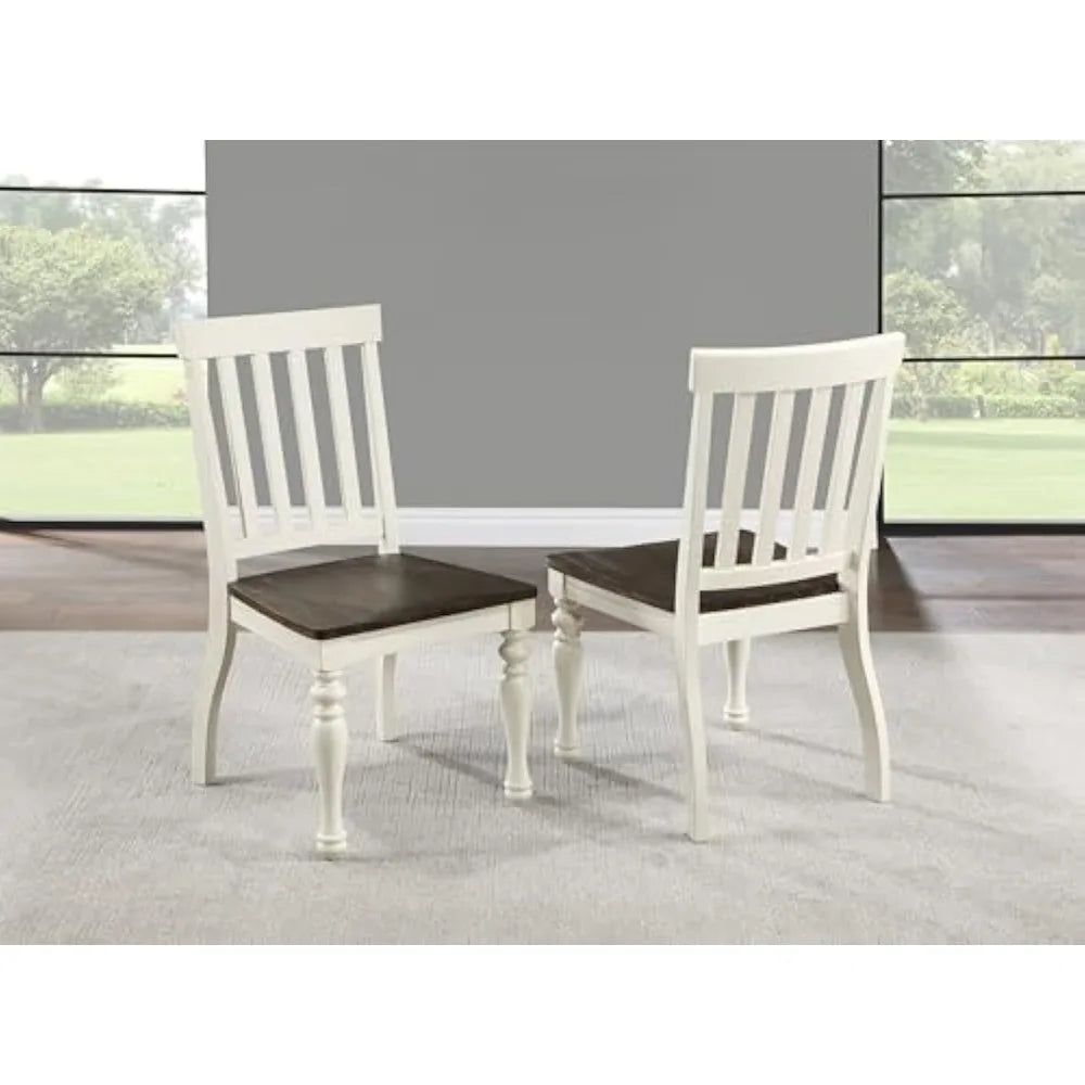 Furniture Joanna 6pc Dining Table Set, 60-Inc 4 Drawer Dining Table, 4 Side Chairs and 44" Bench, Farmhouse Design, Lift Top Be
