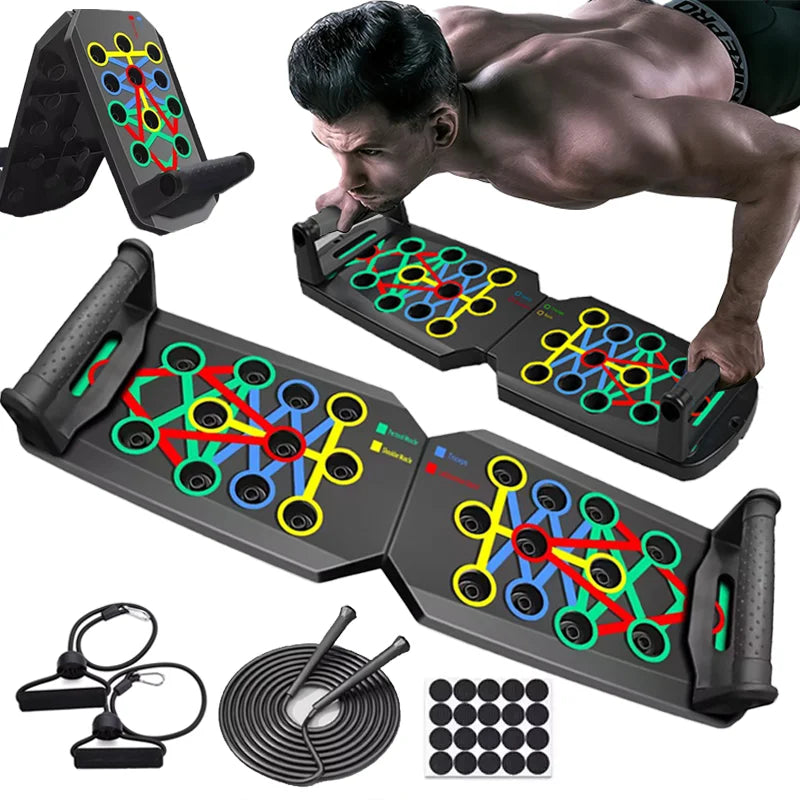 Push Up Board Set Portable Foldable Fitness Equipment Chest